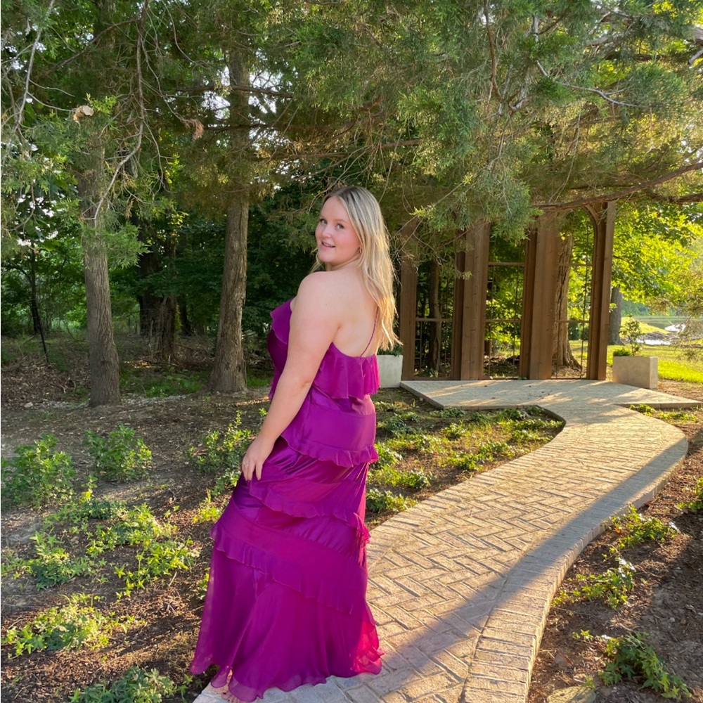 ASOS Vibrant Purple Layered Maxi Dress